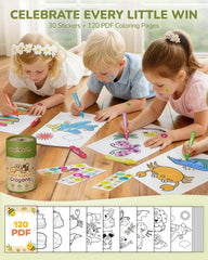 JUPITEARTH 30 animal stickers to reward kids' effort