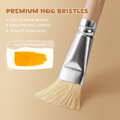 JUPITEARTH brushes rinse quickly, keeping bristles clean after thick paint.