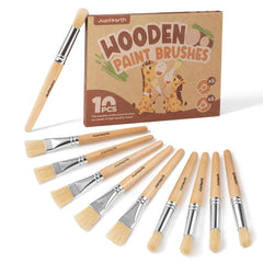 JUPITEARTH jumbo paint brushes for kids with round tips for confident, precise strokes.