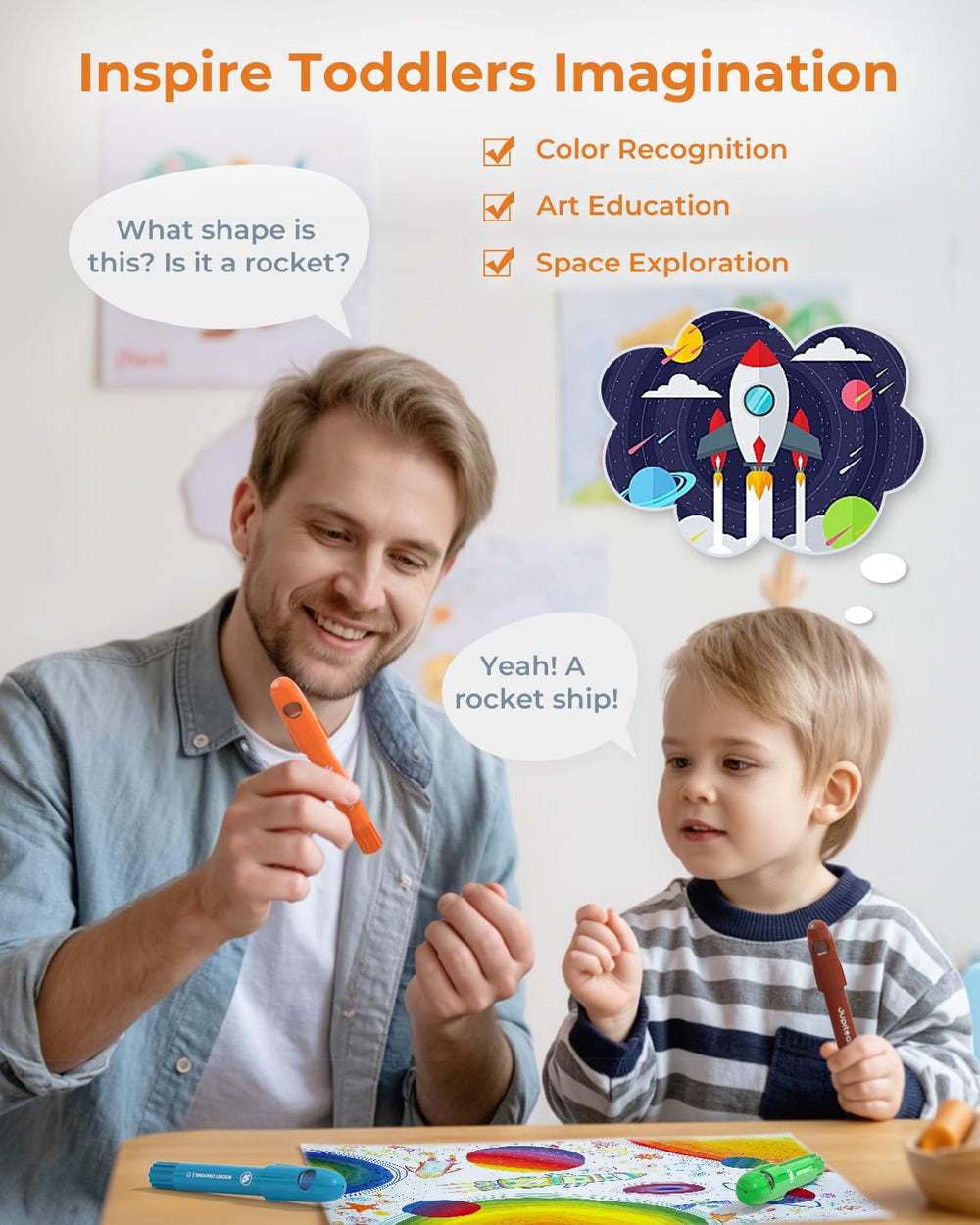 JUPITEARTH non-toxic crayons meet EN71 standards for safe play