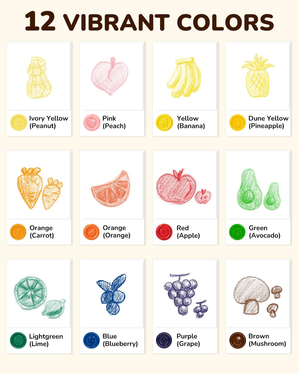 JUPITEARTH egg crayons ideal for preschool art and gifting