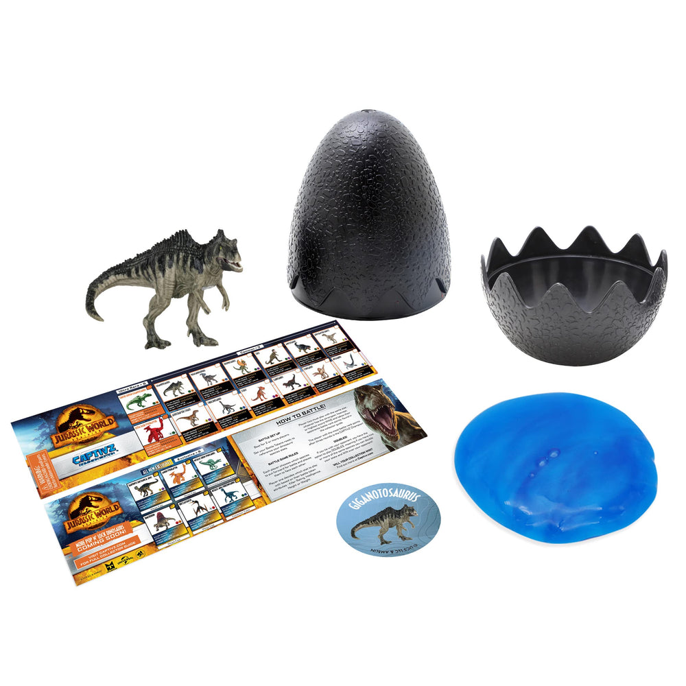 Jurassic World CAPTIVZ Slime Egg reveal with BioSyn slime for tactile play