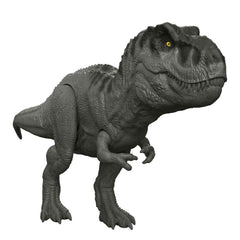 Jurassic World Rebirth 12in Tyrannosaurus Rex figure front view with authentic details for imaginative battles.