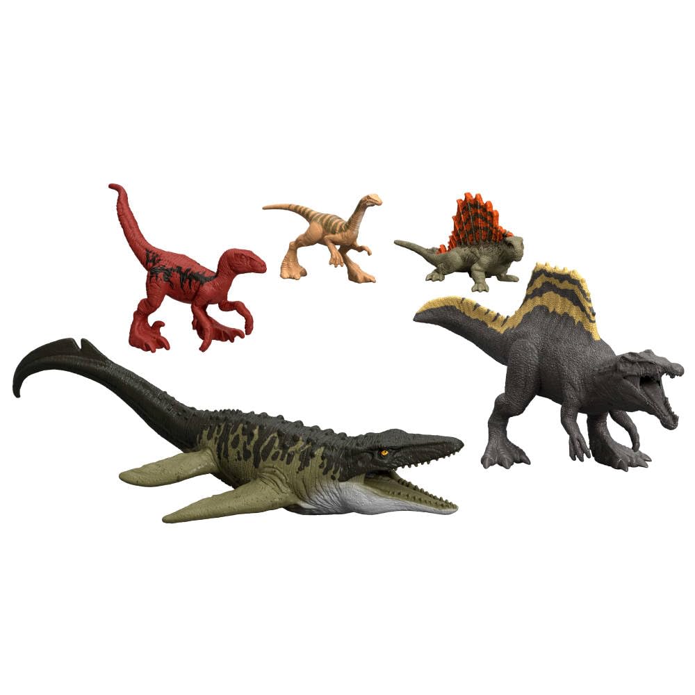 Jurassic World Rebirth mini dinosaurs collection ideal for shelf display.