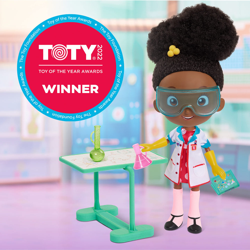 Just Play Ada Twist goggles and gloves for pretend lab safety.