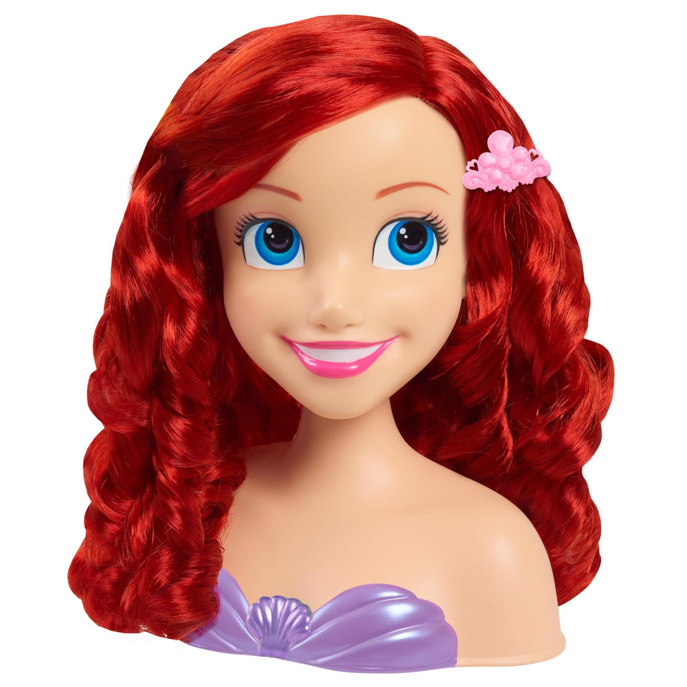 Just Play Ariel styling head with four elastic bands for braids