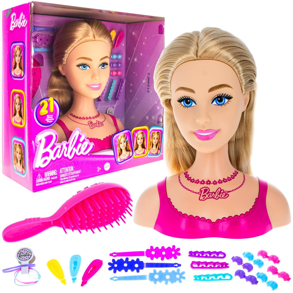 Just Play Barbie mini-doll styling session in imaginative play