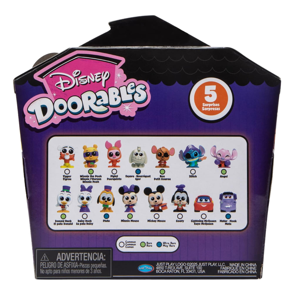Just Play Disney Doorables Halloween Edition figures array showcases tiny, expressive character designs.