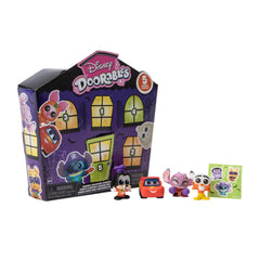 Close-up of figures from Just Play Disney Doorables Halloween Edition for imaginative play.