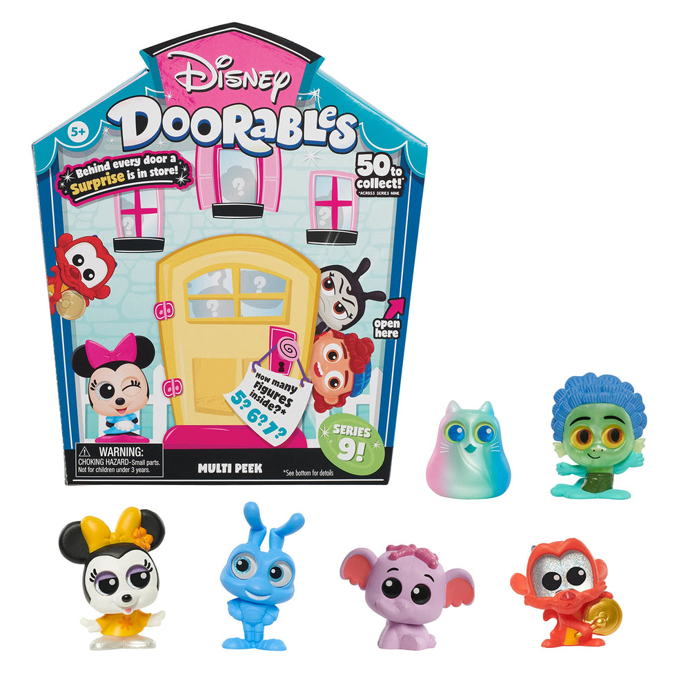 Just Play Disney Doorables Multi Peek Series 9 house box unboxing sparks imaginative play