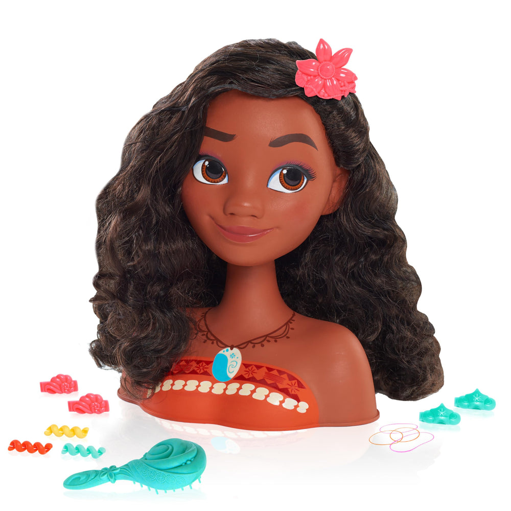 Just Play Disney Moana styling head with hair brush for easy brushing and styling