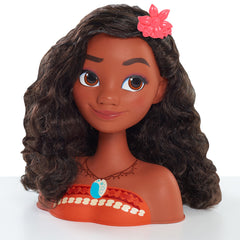 Just Play Disney Moana styling head with seashell clips adds decorative flair during pretend sessions