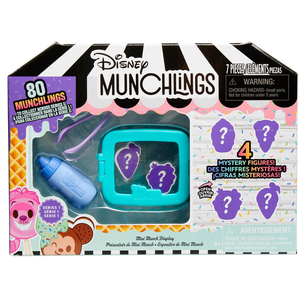 Just Play Disney Munchlings Mini Munch Display refrigerator showcase inspires playful dessert display.
