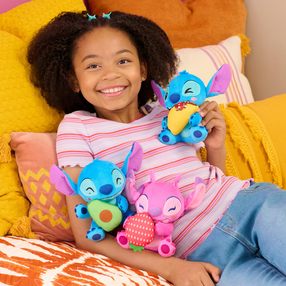 Just Play Disney Stitch with Taco plush, a snack-inspired friend for storytelling and cuddles.