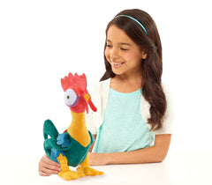 Just Play Hei Hei left wing press activates clucking sounds for interactive fun.