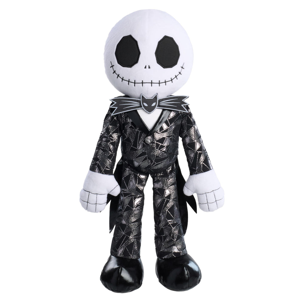 Just Play Jack Skellington plush with glittery black-silver suit for display