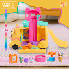 Just Play button ears light up and phrases enhance interactive play sessions.