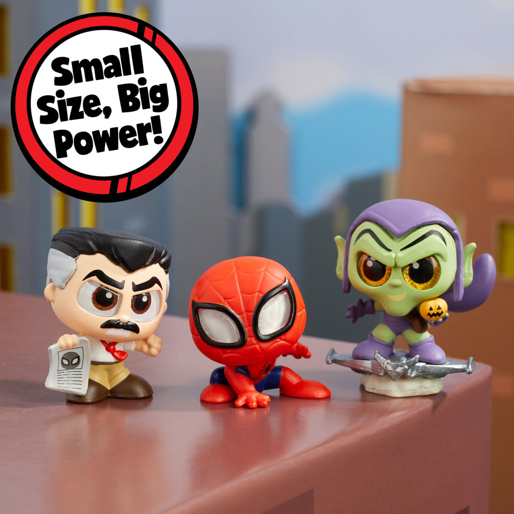 Vivid backdrops and diorama scene from Marvel Doorables Action Peek Series 1