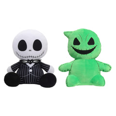 Nap-time cuddle scene with Just Play Oogie Boogie weighted plush