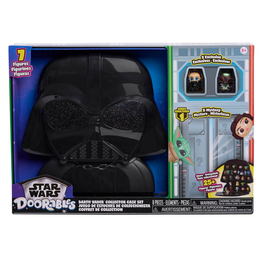 Just Play STAR WARS Doorables Darth Vader Collector Case displaying seven mini figures.