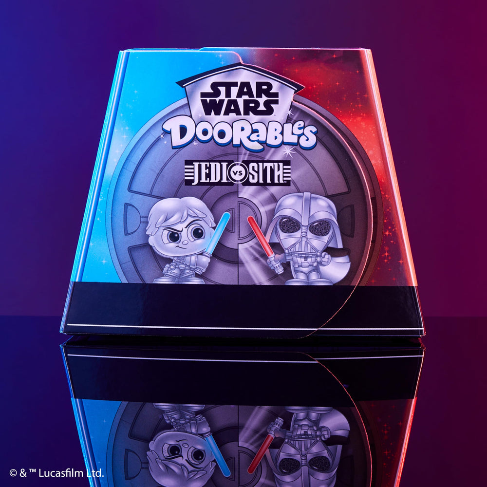 Just Play STAR WARS Doorables LED light-up display highlights glowing Lightsabers for dramatic play