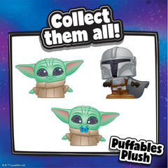 Just Play Star Wars Doorables Puffables glittery eyes detail highlighting signature design for display.