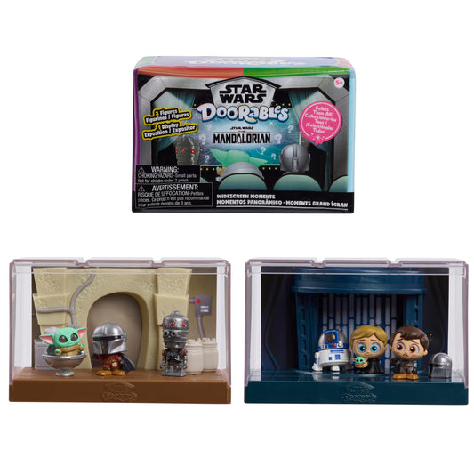 Just Play Star Wars Doorables Widescreen diorama display with three figures for imaginative play.