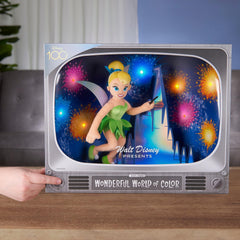 Just Play Tinker Bell plush diorama wand close-up, exciting color effects for kids.