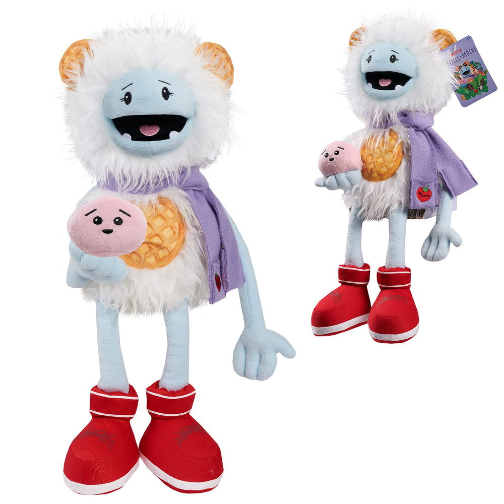 Just Play Waffles Mochi plush 11-inch cuddly companion for imaginative play.