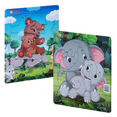 Just Smarty elephant 10-piece puzzle tray for ages 3-5 supports focus and fine motor skills.