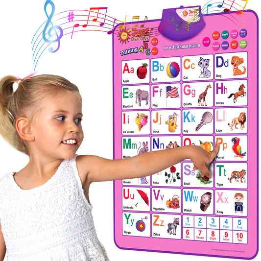 Just Smarty interactive alphabet wall chart displaying letters and numbers for early learning