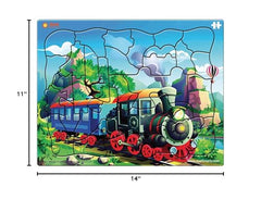 Just Smarty Train Puzzle durable pieces withstand energetic play.
