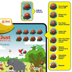 Just Smarty Zoo Animals counting game supports early numeracy.