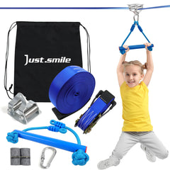 Just.smile zipline kit kids seat ready for a smooth, thrilling backyard glide.
