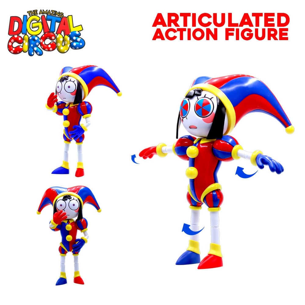 Durable 6-inch Pomni figure crafted from high quality PVC and ABS.