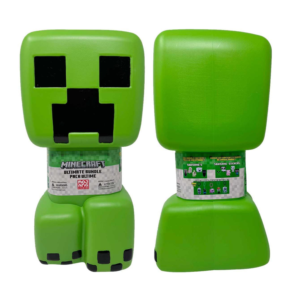 Just Toys LLC Minecraft Ultimate Surprise Bundle Creeper front view showcases game-accurate details.