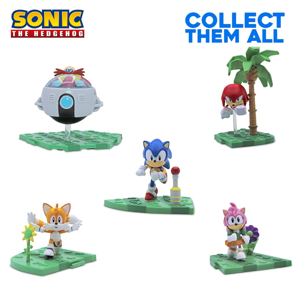 Just Toys LLC Sonic Craftables Series 4 figure tails ready for action pose.