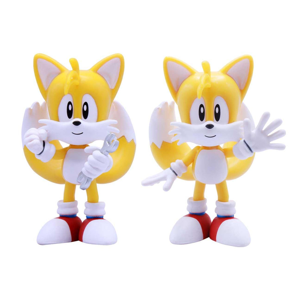 Just Toys LLC Sonic Tails 4-inch figure with rings and Chaos Emerald-inspired accessories