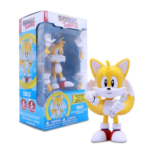 Just Toys LLC Sonic Tails 4-inch figure front view shows poseable design for display or play
