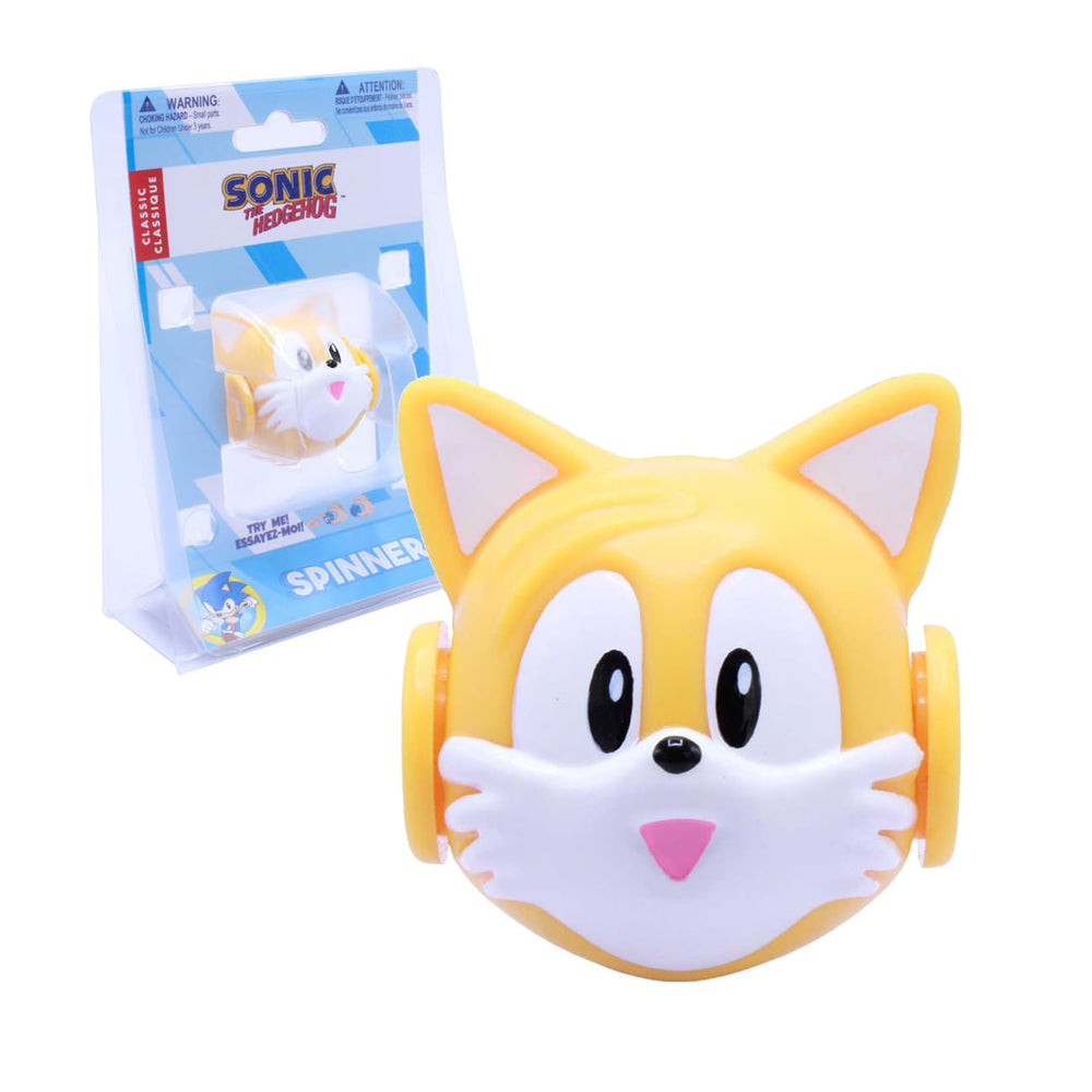 Just Toys LLC Sonic Tails spinner front view for focused fidgeting and stress relief.