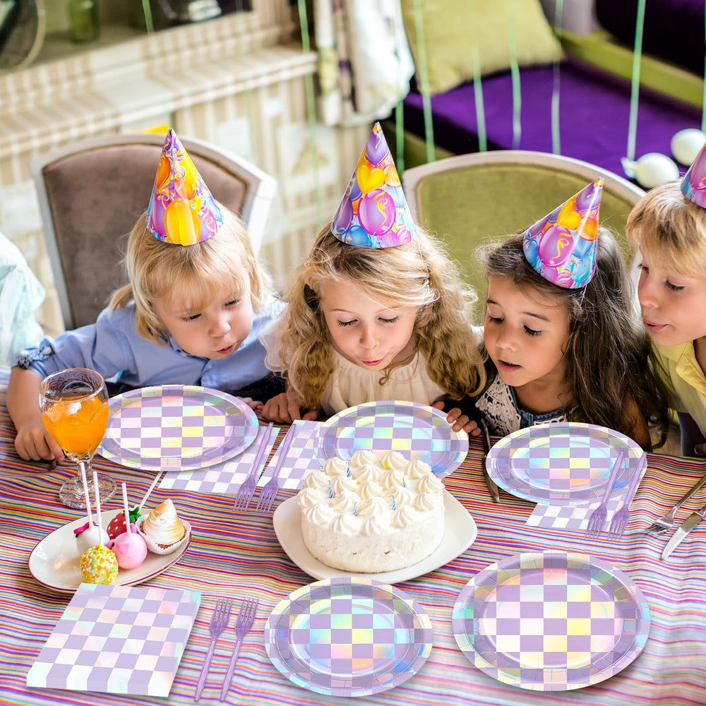 Justforjoyful 24-serving set supports birthdays, showers, and bachelorette parties.