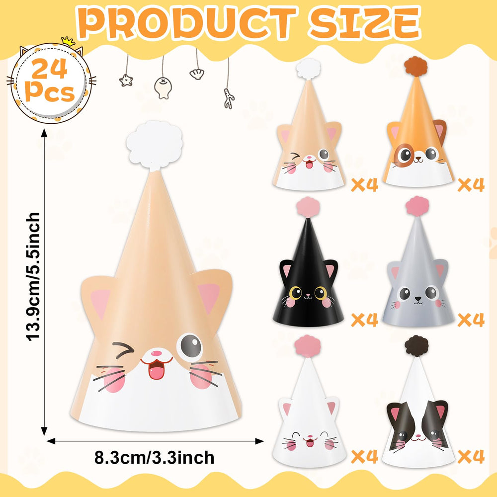 Justforjoyful cat hat design 2 features cute cat face, great for kids’ party décor and photos.