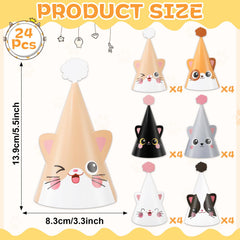 Justforjoyful cat hat design 2 features cute cat face, great for kids’ party décor and photos.