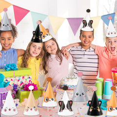Justforjoyful cat hat design 5 with pom-poms, adds playful texture to photos.