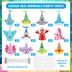 Justforjoyful sea animal hat with turtles, great for DIY decor and summer celebrations.