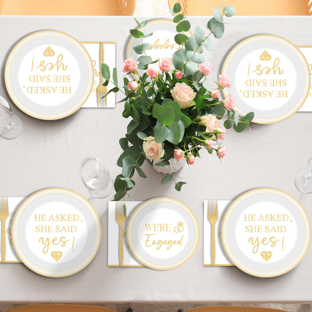 Justforjoyful-wedding-decor-kit complements white and gold decor.