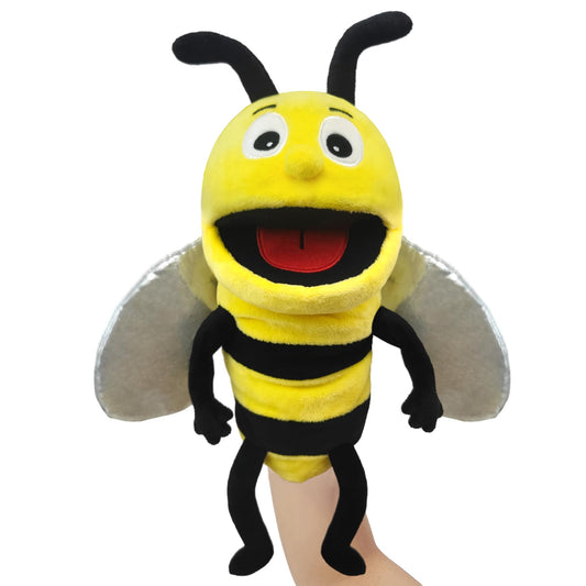JUSTQUNSEEN bee puppet with moveable mouth for interactive storytelling