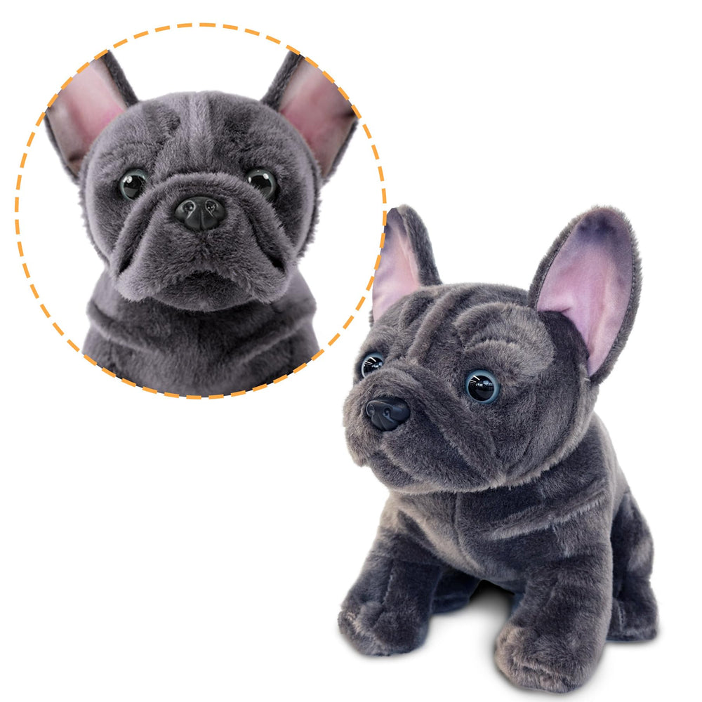 JUSTQUNSEEN cuddly bulldog plush provides warm, worry-free companionship without shedding.