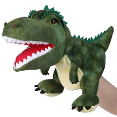JUSTQUNSEEN dinosaur hand puppet eye detail for expressive storytelling