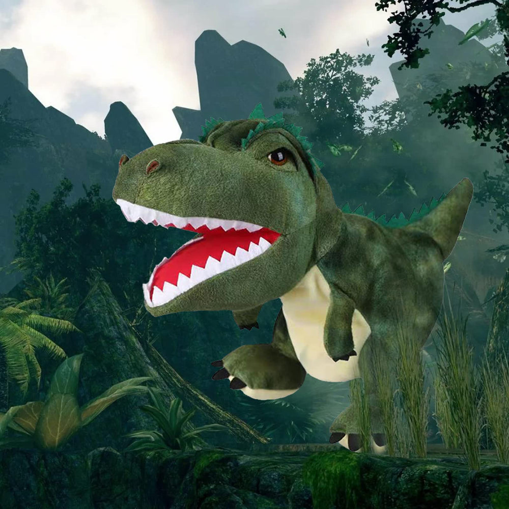 JUSTQUNSEEN dinosaur hand puppet soft fabric for comfortable wear